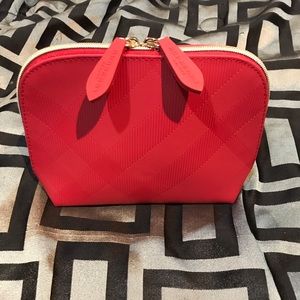 Burberry beauty red makeup bag